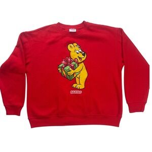 Haribo Goldbear Red Sweatshirt Large Embroidered Graphic Christmas Gift Crewneck